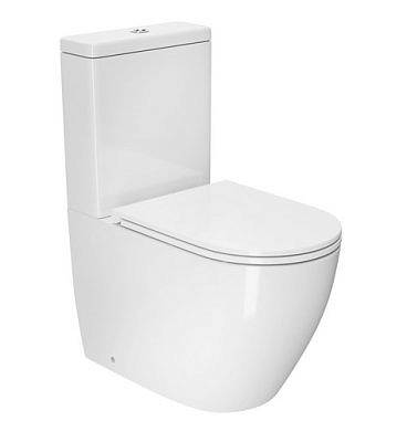 Компакт напольный D&K Matrix безободковый, сиденье микролифт, белый DT1397016