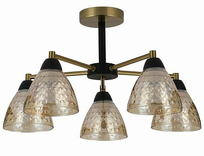 Люстра 9120-5  Esistenza BK+AB 5х E27/60W (55*55*30)