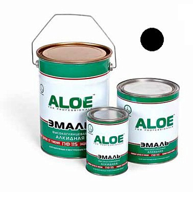 Эмаль ALOE ПФ-115 Чёрный 0,8кг