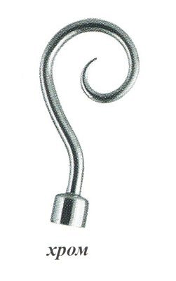 Наконечник Крюк хром D16  16.01.08.200