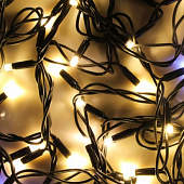Гирлянда электрическая BY вьюн уличная, 10м, 100LED, шампань, мерцание, ПВХ черный, коннектор, 220В 351-530