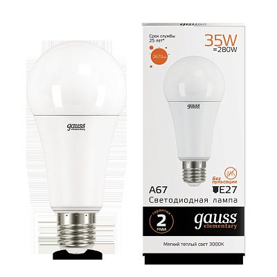Лампа Gauss LED A67 EL 35w 3000 E27 