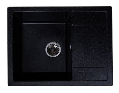 Мойка для кухни GranAlliance G-25 645х505мм цвет черный GranAlliance