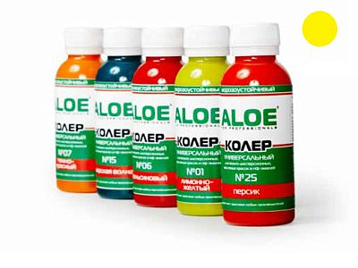 Колер ALOE универсальный 02 жёлтый 100мл