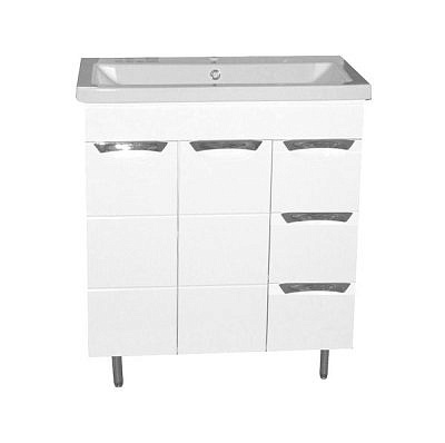 Тумба Стиль 80/3 "Соло"с фрезер.(800*850*435) с раковиной Monte 80  /Стиль/