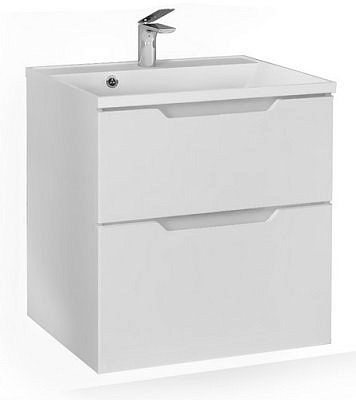 Тумба Raval Тумба Wector 60 подвесная белая с раковиной Classica 60 RAVAL