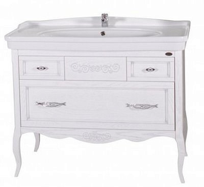 Подстолье АСБ Модерн 105 с раковиной Модерн 105 Патина серебро