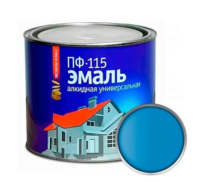 Эмаль ПФ-115 Эконом универсальная ярко-голубая 1,8кг