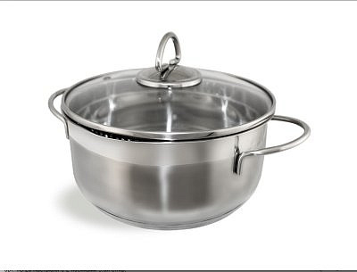  Кастрюля TIMA с 2 носиками 3,0л  стеклянная крышка  TS-20