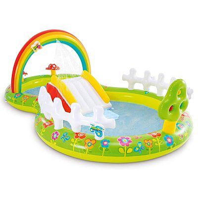 Игровой центр Intex Мой сад 290х180х104см, 450л, 57154 с горкой и разбрызгивателем от 2 лет
