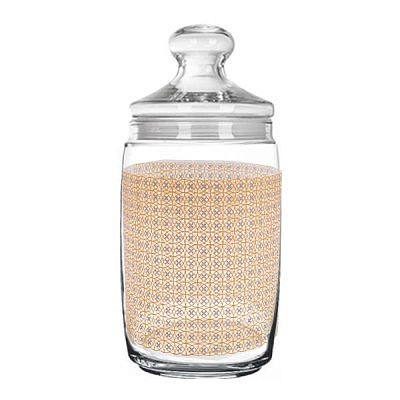 Банка для продуктов Гелакси Голд с крышкой 1л