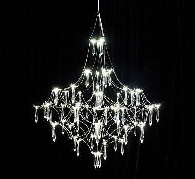 Люстра диммируемая Галанта хром 07881-60,02(21)  d60 h190 Led 34*0,5W (3000-6000K) с пультом ДУ