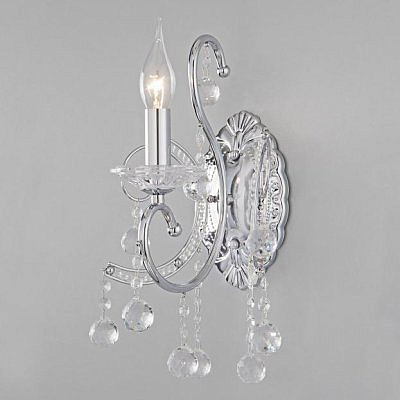 Бра Eurosvet 10096/1 хром прозрачный хрусталь Strotskis