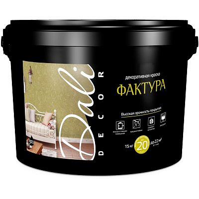 Декоративная краска акриловая DALI-dekor Фактура 15кг