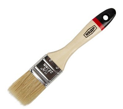 Кисть "Кедр" плоская ЕВРО № 1,5 (38мм) деревянная  ручка 