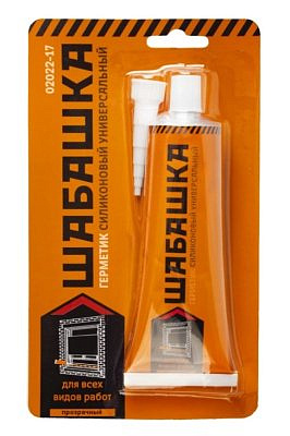 Герметик ШАБАШКА силиконовый универсальный прозрачный 85мл 241359