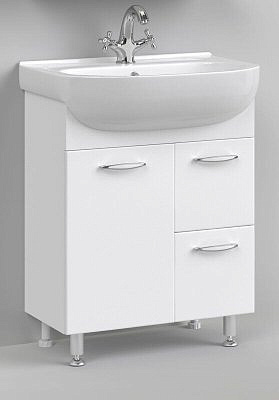 Тумба Колумбия 65 белая с умыв. Стиль 65  /VOD-OK/