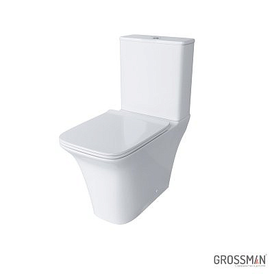 Унитаз напольный GROSSMAN Calaxy с тонкой крышкой GR-4470S