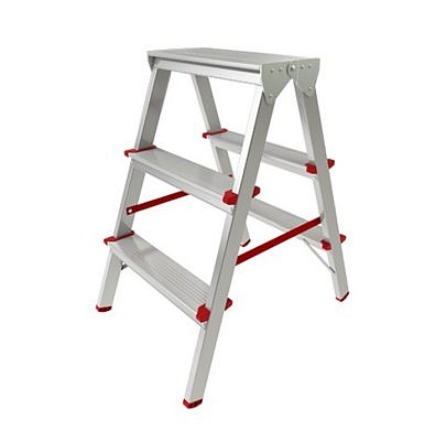 Лестница-стремянка алюминиевая двухсторонняя 66см 3 ступени PRO STARTUL ST9941-03