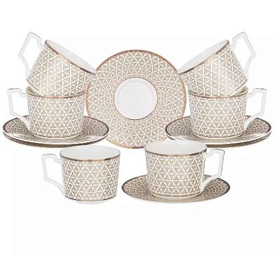 ЧАЙНЫЙ НАБОР LEFARD "OPERA" НА 6 ПЕРСОН 12 ПРЕДМЕТОВ  250 МЛ 440260