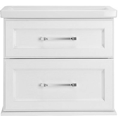 Подстолье АСБ Венеция 70 белый патина серебро с раковиной Фостер 70