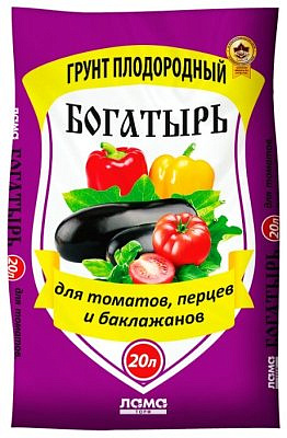 Грунт БОГАТЫРЬ для томатов, перца и баклажанов 60л 