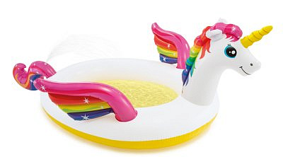 Бассейн надувной Intex Единорог 272х193х104см, 165л, 57441с распылителем