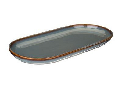 ТАРЕЛКА ОВАЛЬНАЯ BRONCO "SOUL KITCHEN" 30*14,5*2,5 СМ СИНЯЯ 189-414