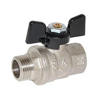Кран шаровый 307 тип 3/4" нр/вр бабочка