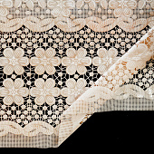  Клеенка столовая 003 beige LACE ( (1.37*22м)