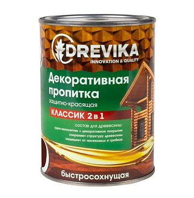 DREVIKA  Пропитка декоративная Классик 2в1 тик 0,75л