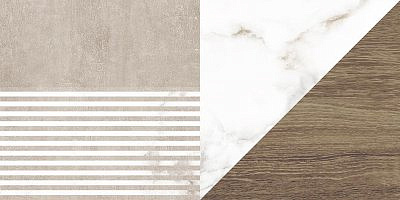 Саваж Плитка настенная коричневый узор 34079 25х50 