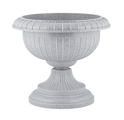 Вазон на ножке большой D395мм, светлый камень IG145110025