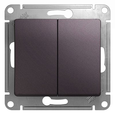 Механизм выключателя 2-клавиши сиреневый туман. SchE GSL001451