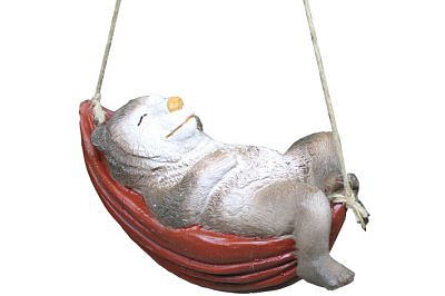 Садовая фигура Ленивец в гамаке полистоун