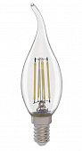 Лампа светодиодная Е14  8W 6500K 6K 35x118 нитевидная, прозрачная 649988 General филамент свеча на ветру АКЦИЯ