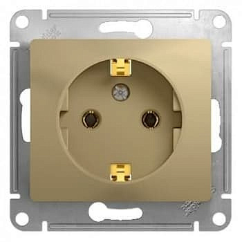 Механизм розетки 1-м без заземления титан SchE GLS000441