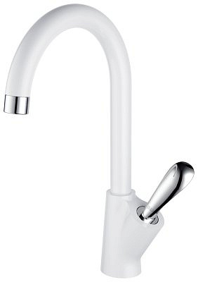 Смеситель для кухни DK однорычажный  белый хром 1032456