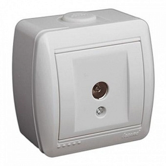 Розетка 710-0200-130 ОП  1гн ТВ конечная белая