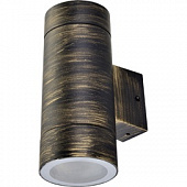 Светильник Ecola накладной 2*GX53 8013А прозрачный Цилиндр металл. черный бронза 205х140х90
