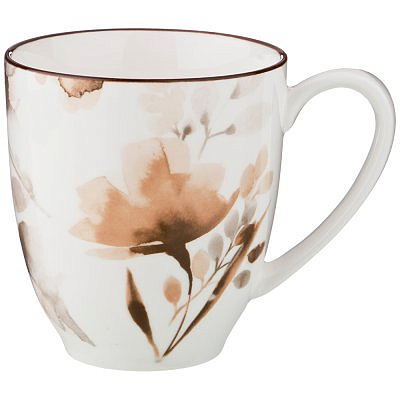 КРУЖКА "AQUARELLE" 400 МЛ КОРИЧНЕВЫЙ (КОР=32ШТ.)