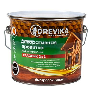 DREVIKA  Пропитка декоративная Классик 2в1 палисандр 2,7л