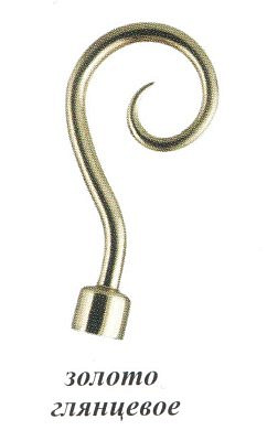 Наконечник Крюк золото глянцевое D16  16.01.08.100