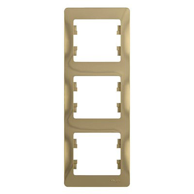 Рамка 3 места , вертикальная , титан SchE GSL000407