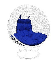 Качели КОКОН "Круглый" стоячий РОТАНГ белый (ВхШхГ - 1,39х1,06х0,69м)