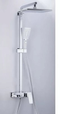 Душевая система Gappo G2407-30 с верхним душем,излив,белый/хром.