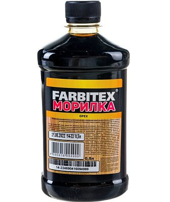 Морилка деревозащитная водная FARBITEX орех 0,5л