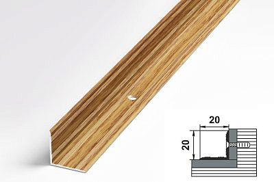 Профиль угловой ПУ05-1 дуб универсал 20*20*1350