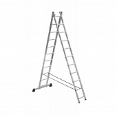 Лестница алюминиевая СКАЛА 01211е(2/11ступеней) 3,08м-5,08м