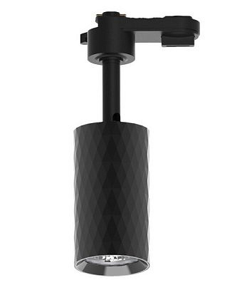 Светильник трековый 175 AL черный трековый под лампу GU10